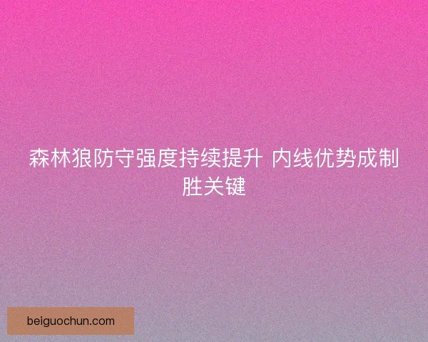 森林狼防守强度持续提升 内线优势成制胜关键