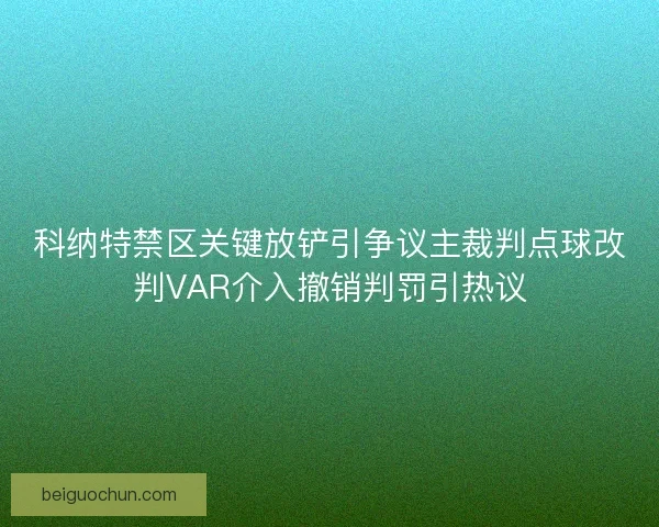 科纳特禁区关键放铲引争议主裁判点球改判VAR介入撤销判罚引热议